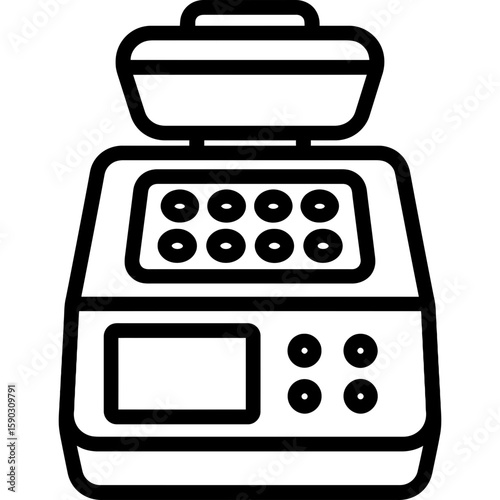 Thermocycler outline icon vector