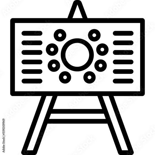 Wedding guest seating chart outline icon vector
