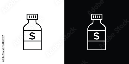Solvent icon. Stroke pictogram. Vector illustration. Vector sign for mobile app and websites.