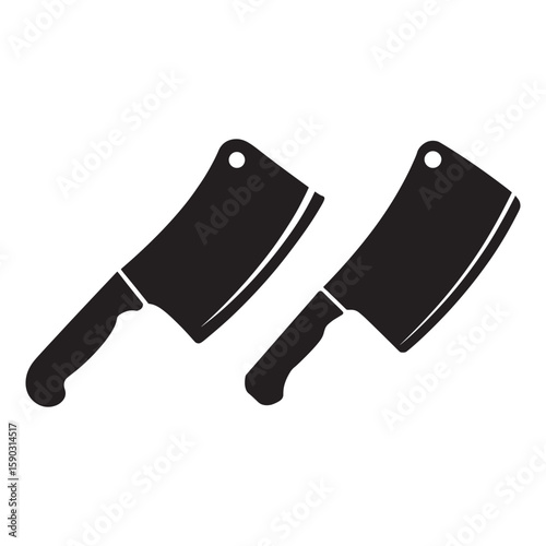 Black cleaver knives with handles knife kitchenware
