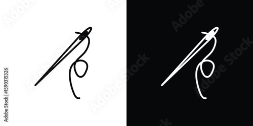 Needle icon. Stroke pictogram. Vector illustration. Vector sign for mobile app and websites.