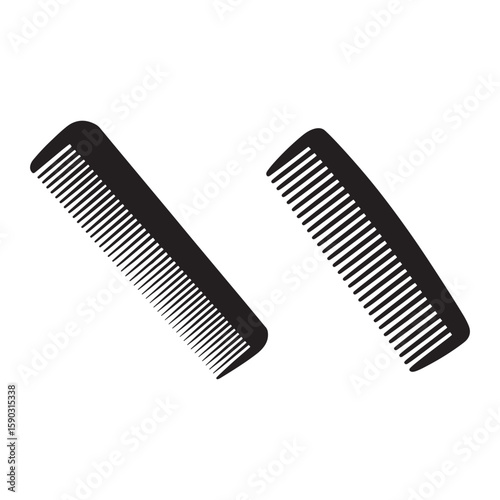 Black combs with fine teeth hair comb styling tool