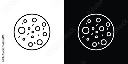 Leukemia icon. Stroke pictogram. Vector illustration. Vector sign for mobile app and websites.