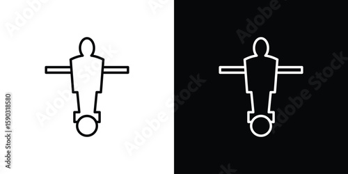 Foosball icon. Stroke pictogram. Vector illustration. Vector sign for mobile app and websites.