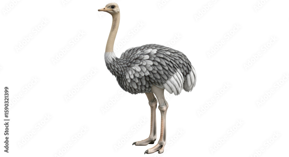 Naklejka premium Isolated Ostrich