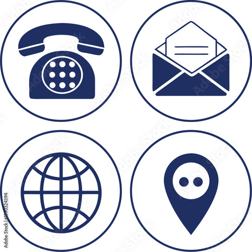 Contact us buttons set