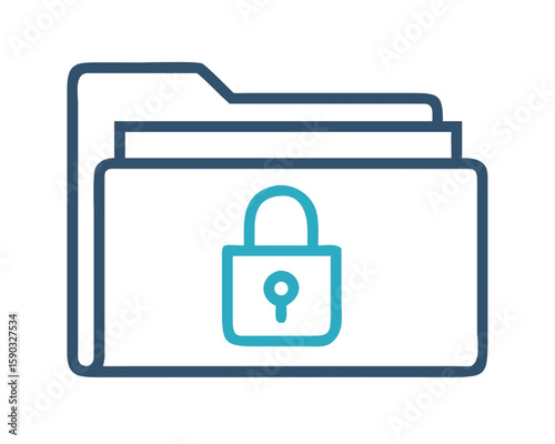 Data Security: A visual depiction of digital protection. A graphic showcasing data storage with a secure padlock. Illustrating the concept of confidentiality, privacy, and digital security.