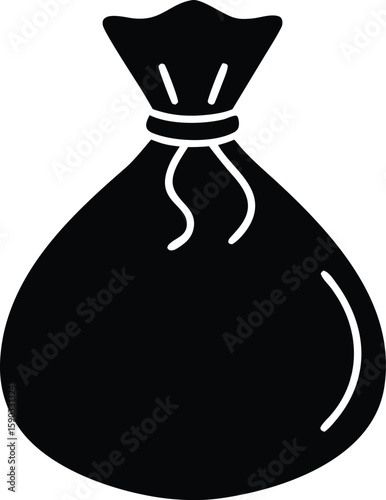 modern money bag vector icon for investment