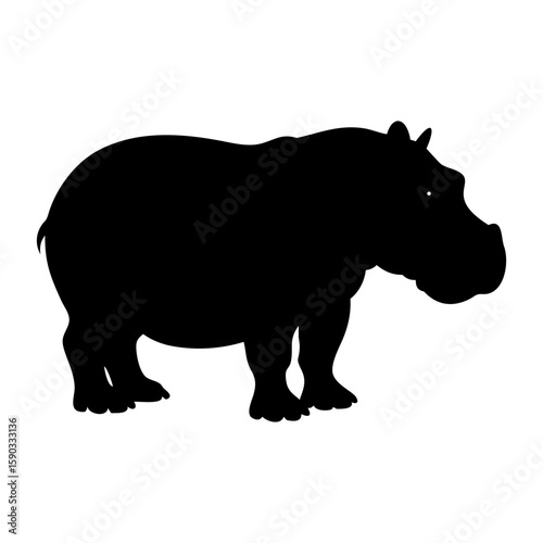 Hippopotamus silhouette