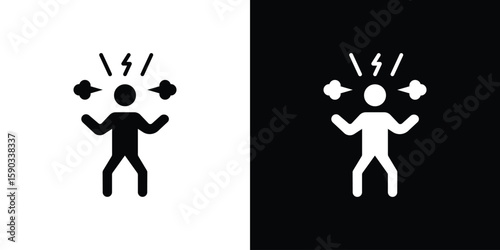 Irritated human icon