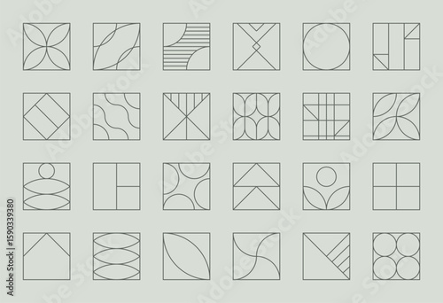 Wallpaper Mural Collection of Minimal Geometric Patterns and Abstract Line Art  Torontodigital.ca