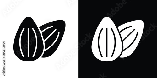 Almond icon vector illustration - Collection of high quality black style vector icons