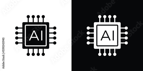 AI icon vector illustration - Collection of high quality black style vector icons