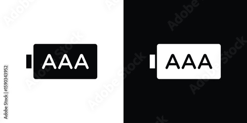 AAA battery icon vector illustration - Collection of high quality black style vector icons