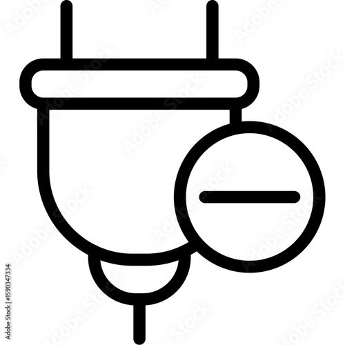 Plug circle minus Icon