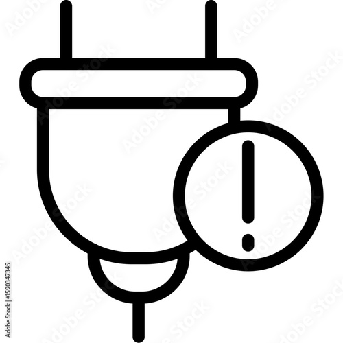 Plug circle exclamation Icon