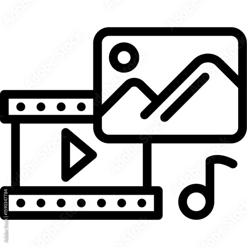 Photo film music Icon