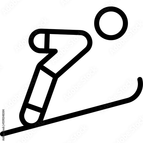 Person ski jumping Icon
