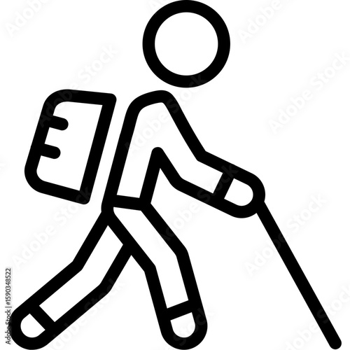 Person hiking Icon
