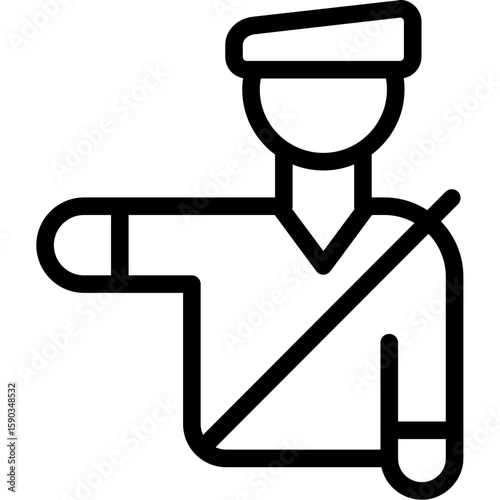 Person military pointing Icon