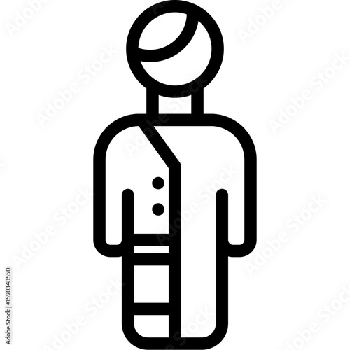 Person half dress Icon
