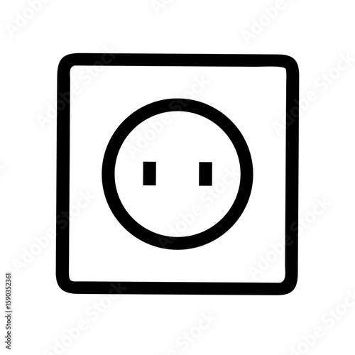Power socket icon vector illustration