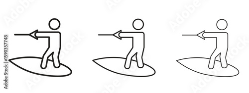 Wakeboarding icon for Graphic Design Projects
