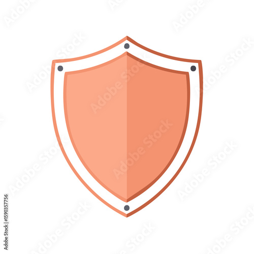 Flat Vector Illustration of Security Shield for Protection and Safety