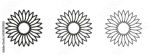 Sunflower icon for Graphic Design Projects
