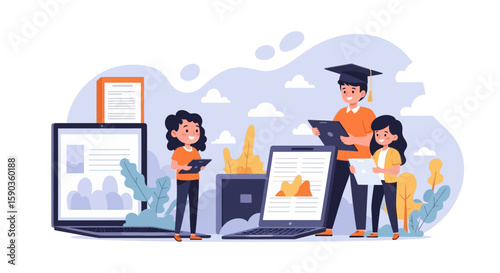 Digital Education and Online Learning Concept
