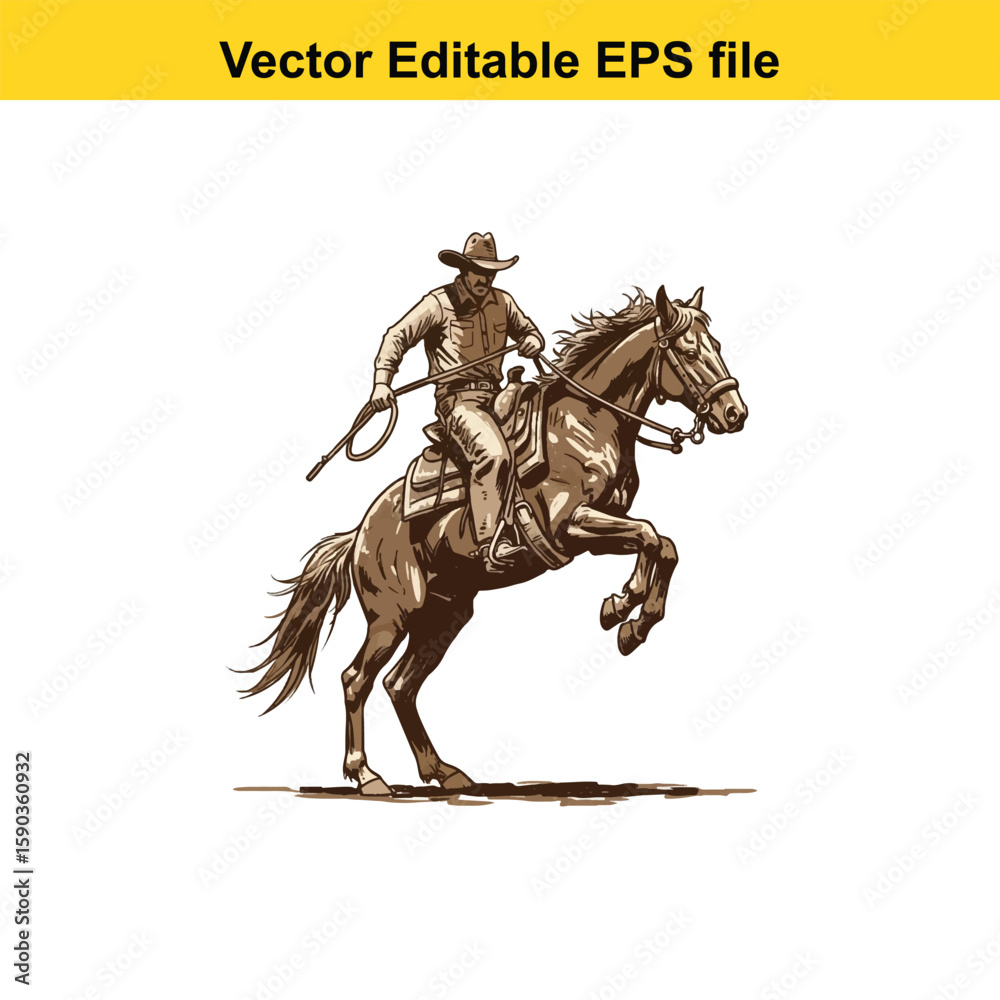 Fototapeta premium Cowgirl riding a horse through grass in silhouette