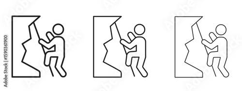 People Climbing icon for Graphic Design Projects