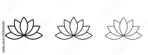 Lotus flower icon for Graphic Design Projects