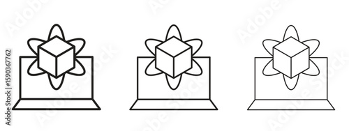 Computer simulation icon for Graphic Design Projects