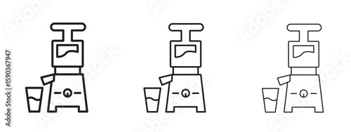 Cold pressed juicer icon for Graphic Design Projects