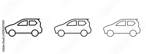 Compact car icon for Graphic Design Projects