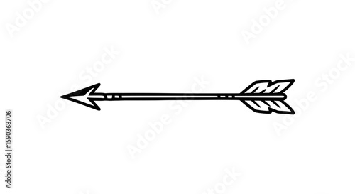Vector discover simple arrow clip art design for archery target practice and native american symbol projects vector icon