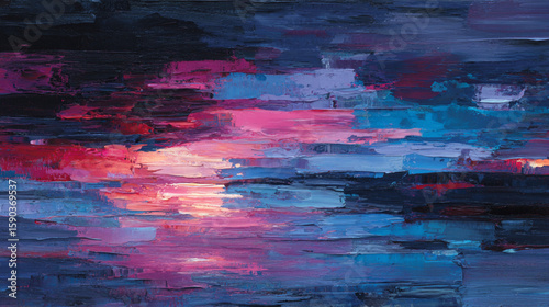 Vibrant Neon Abstract Oil Brushstroke Wallpaper, Generative AI
