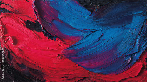 Vibrant Neon Abstract Oil Brushstroke Wallpaper, Generative AI
