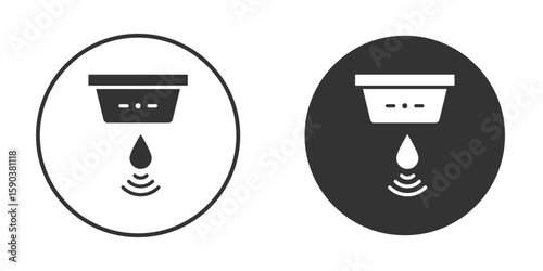 Water sensor icon vector clipart in black colors. suitable for graphic work