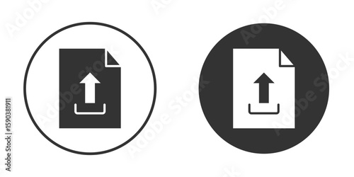 Upload file icon vector clipart in black colors. suitable for graphic work