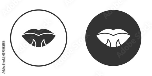 Tonsillitis icon vector clipart in black colors. suitable for graphic work