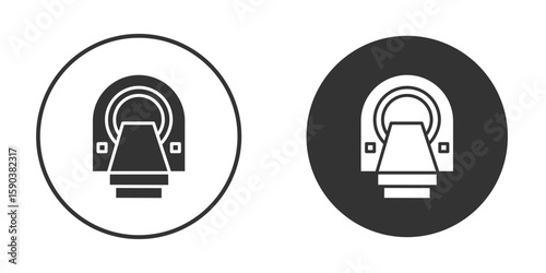 Tomography icon vector clipart in black colors. suitable for graphic work