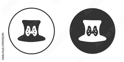 Thyroid icon vector clipart in black colors. suitable for graphic work