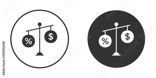 Taxes icon vector clipart in black colors. suitable for graphic work