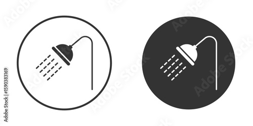 Shower Head icon vector clipart in black colors. suitable for graphic work