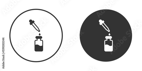 Serum icon vector clipart in black colors. suitable for graphic work