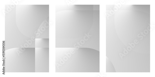 Clean, elegant abstract background featuring soft white and grey gradients with subtle geometric curves and lines, ideal for modern design and contemporary projects.