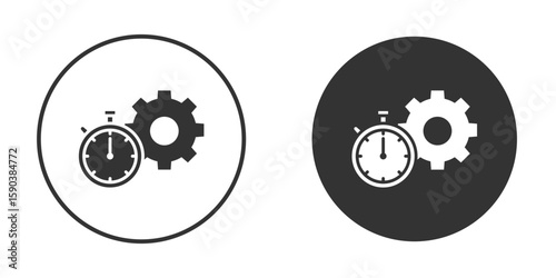 Productivity icon vector clipart in black colors. suitable for graphic work