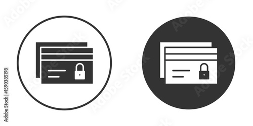 Payment security icon vector clipart in black colors. suitable for graphic work